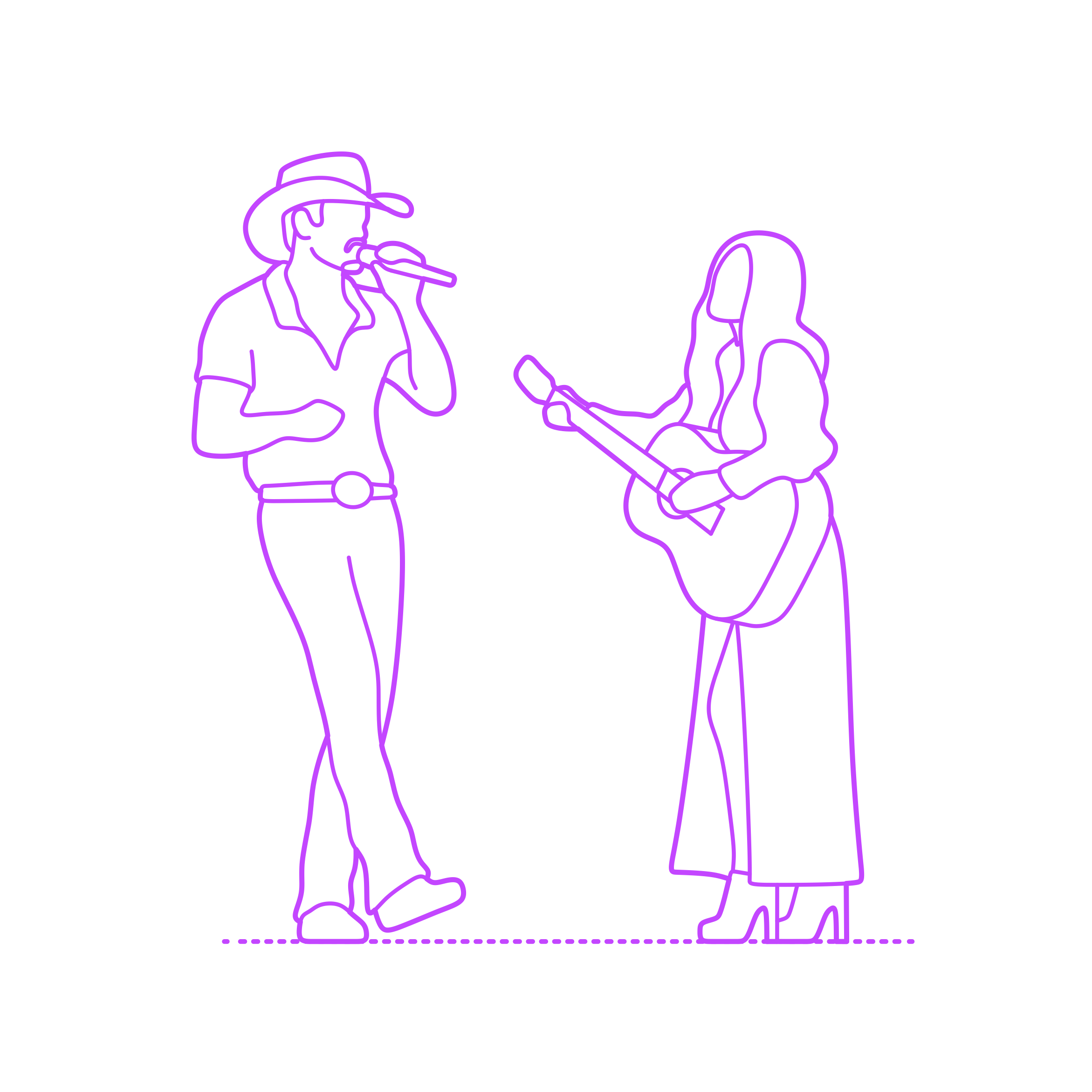Pop Culture Country Singers Outline Icon Svg Set Free Vectors